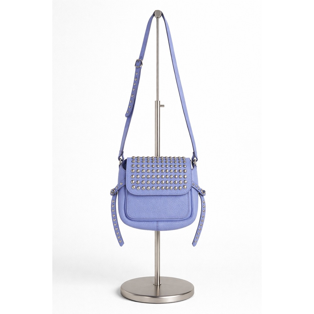 Coach Whiplash Dakotah 14‎ Periwinkle Blue Studded Leather Crossbody Bag 35763